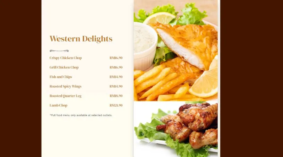 Richiamo Coffee Western Delight Menu in Richiamo Coffee Menu Malaysia